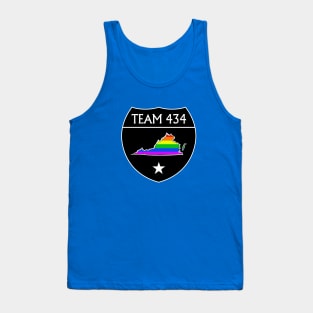 TEAM 434 - PHASE IV BLACK SHIELD RAINBOW Tank Top